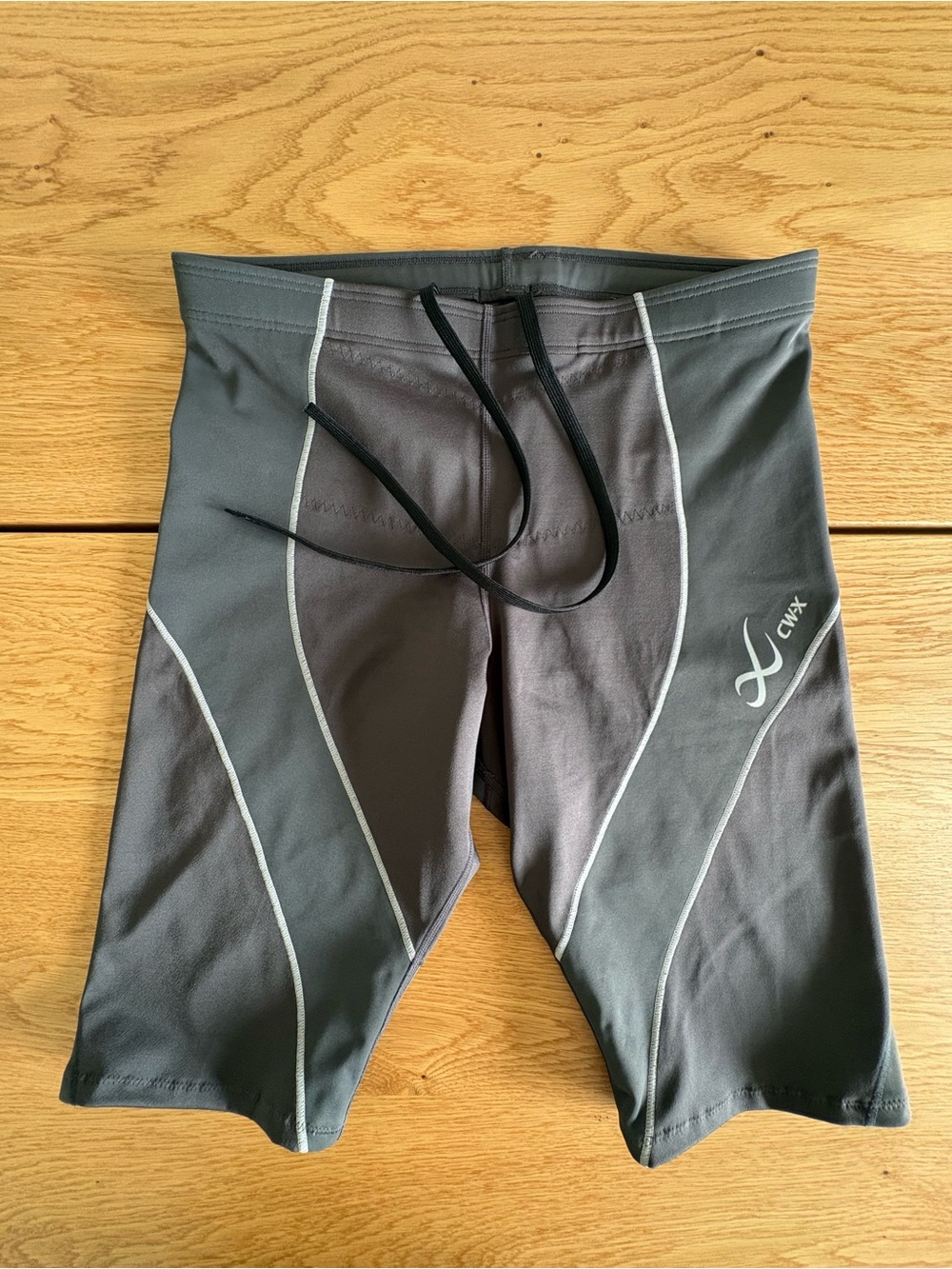 CW-X Pro Mens Compression Shorts Gray Size L Waist 14 Run Cycling 240805⁠